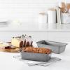 imageAmazon Basics Rectangular Baking Bread Loaf Pan 95 x 5 Inch Set of 2 Gray95 x 5 inches