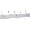 imageAmazon Basics Rectangular Farmhouse WallMounted Coat Rack with Storage Hooks 5 Hooks WhiteWhite