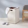 imageAmazon Basics Rectangular Foldable Laundry Basket Hamper BeigeBrown
