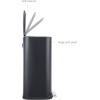 imageAmazon Basics Rectangular Metal Trash Can With SoftClose Foot Pedal 32 liter85 gallon 14quotL x 14quotW x 253quotH Black