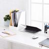 imageAmazon Basics Rectangular Plastic Desk Organizer Magazine Rack White 2PackWhite