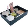 imageAmazon Basics Rectangular Plastic Desk Organizer with Storage Trays Accessory Tray 94 x 67 x 2 inch WhiteBlack