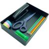 imageAmazon Basics Rectangular Plastic Desk Organizer with Storage Trays Accessory Tray 94 x 67 x 2 inch WhiteBlack