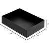 imageAmazon Basics Rectangular Plastic Desk Organizer with Storage Trays Accessory Tray 94 x 67 x 2 inch WhiteBlack