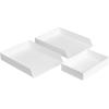 imageAmazon Basics Rectangular Plastic Desk Organizer with Storage Trays Accessory Tray 94 x 67 x 2 inch WhiteWhite