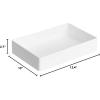 imageAmazon Basics Rectangular Plastic Desk Organizer with Storage Trays Accessory Tray 94 x 67 x 2 inch WhiteWhite