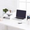 imageAmazon Basics Rectangular Plastic Desk Organizer with Storage Trays Accessory Tray 94 x 67 x 2 inch WhiteWhite