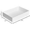 imageAmazon Basics Rectangular Plastic Desk Organizer with Storage Trays Accessory Tray 94 x 67 x 2 inch WhiteWhite