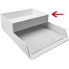 imageAmazon Basics Rectangular Plastic Desk Organizer with Storage Trays Accessory Tray 94 x 67 x 2 inch WhiteWhite
