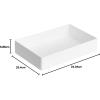 imageAmazon Basics Rectangular Plastic Desk Organizer with Storage Trays Accessory Tray 94 x 67 x 2 inch WhiteWhite
