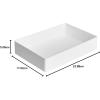 imageAmazon Basics Rectangular Plastic Desk Organizer with Storage Trays Accessory Tray 94 x 67 x 2 inch WhiteWhite