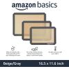 imageAmazon Basics Rectangular Silicone NonStick Food Safe Baking Mat 9quotx13quot 99quotx148quot and 165quotx116quot BeigeGray Pack of 3