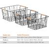 imageAmazon Basics Rectangular Wire Storage Baskets Set of 3 Standard BlackBlack