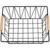 imageAmazon Basics Rectangular Wire Storage Baskets Set of 3 Standard BlackBlack