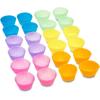 imageAmazon Basics Reusable Silicone Baking Cups NonStick BPA Free Dishwasher Safe 29 x 29 x 13 in LxWxH Multicolor Pack of 24Multicolor