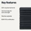 imageAmazon Basics Reusable Stain and Wrinkle Repellent Cloth Napkins 12 Pack 17 x 17 inches WhiteBlack