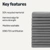 imageAmazon Basics Reusable Stain and Wrinkle Repellent Cloth Napkins 12 Pack 17 x 17 inches WhiteDark Grey