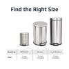 imageAmazon Basics Round Cylindrical Home Office Trash Can With SoftClose Foot Pedal 20 l 53 gallon Brushed Stainless SteelBrushed Stainless Steel