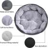 imageAmazon Basics Round Dog Bed for Medium Dogs Cat Beds for Indoor Cats Washable Pet Bed with Soft Plush Cushion AntiSlip Bottom 25x21x8 Inches GrayS20196