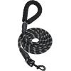 imageAmazon Basics Round Dog Leash Heavy Duty Durable Rope for Small Medium and Large Dogs Lightweight Design for Walking Training and Outdoor Activities Blue 6 FtBlack