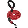 imageAmazon Basics Round Dog Leash Heavy Duty Durable Rope for Small Medium and Large Dogs Lightweight Design for Walking Training and Outdoor Activities Blue 6 FtRed