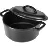 imageAmazon Basics Round PreSeasoned Cast Iron Dutch Oven Pot with Lid and Dual Handles HeavyDuty ampamp Large 7Quart Black2Quart