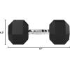 imageAmazon Basics Rubber Hex Dumbbell Hand Weight40 Pounds