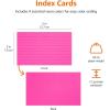 imageAmazon Basics Ruled Lined Index Note Cards 500 Count 5 Pack of 100 White 4 in x 6 inAssorted Neon