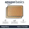 imageAmazon Basics Silicone Rectangular Baking Mat NonStick Reusable Oven Bakeware 165quot x 116quot New BeigeGray Pack of 2BeigeGray