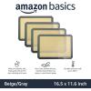 imageAmazon Basics Silicone Rectangular Baking Mat NonStick Reusable Oven Bakeware 165quot x 116quot New BeigeGray Pack of 2BeigeGray