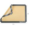 imageAmazon Basics Silicone Rectangular Baking Mat NonStick Reusable Oven Bakeware 165quot x 116quot New BeigeGray Pack of 2BeigeGray