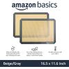 imageAmazon Basics Silicone Rectangular Baking Mat NonStick Reusable Oven Bakeware 165quot x 116quot New BeigeGray Pack of 2New BeigeGray