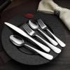 imageAmazon Basics Silverware Set Stainless Steel Flatware Dishwasher Safe Service for 4 20Piece Forks and Spoons Round Edge20Piece