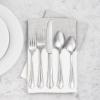 imageAmazon Basics Silverware Set Stainless Steel Flatware Dishwasher Safe Service for 4 20Piece Forks and Spoons Round Edge20Piece