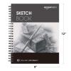 imageAmazon Basics Sketch Pad for Artists 67 lb  100 gsm 100 Sheets 55quotx85quot White9x12