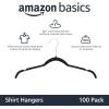 imageAmazon Basics Slim Velvet NonSlip Shirt Clothes Hangers Pack of 100 BlackBlack