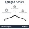 imageAmazon Basics Slim Velvet NonSlip Shirt Clothes Hangers Pack of 100 BlackBlack
