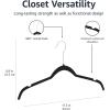 imageAmazon Basics Slim Velvet NonSlip Shirt Clothes Hangers Pack of 100 BlackBlack