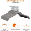 imageAmazon Basics Slim Velvet NonSlip Shirt Clothes Hangers Pack of 100 BlackGraySilver