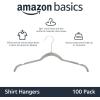 imageAmazon Basics Slim Velvet NonSlip Shirt Clothes Hangers Pack of 100 BlackGraySilver
