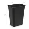 imageAmazon Basics Small Trash Can Rectangular Commercial Office Wastebasket 3 Gallon Pack Of 2 Black Previously AmazonCommercial brandBlack