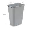 imageAmazon Basics Small Trash Can Rectangular Commercial Office Wastebasket 3 Gallon Pack Of 2 Black Previously AmazonCommercial brandGrey