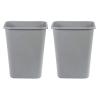 imageAmazon Basics Small Trash Can Rectangular Commercial Office Wastebasket 3 Gallon Pack Of 2 Black Previously AmazonCommercial brandGrey