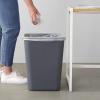 imageAmazon Basics Small Trash Can Rectangular Commercial Office Wastebasket 3 Gallon Pack Of 2 Black Previously AmazonCommercial brandGrey