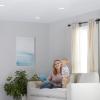 imageAmazon Basics Smart BR30 LED Light Bulb Dimmable Soft White 2700K 9W 60W Equivalent 800LM Works with Alexa Only 24 GHz WiFi No Hub Required 4 Pack1 Pack