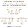 imageAmazon Basics Smart Dimmer Switch 3Way Works with Alexa Only 24 GHz WiFi No Hub Required White3Way