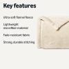 imageAmazon Basics Soft Fleece Throw Blanket Lightweight Cozy Blanket for Couch ampamp Sofa 50 x 60 Inches BrownBeige