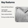 imageAmazon Basics Soft Fleece Throw Blanket Lightweight Cozy Blanket for Couch ampamp Sofa 50 x 60 Inches BrownDark Grey