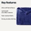 imageAmazon Basics Soft Fleece Throw Blanket Lightweight Cozy Blanket for Couch ampamp Sofa 50 x 60 Inches BrownNavy