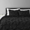 imageAmazon Basics Soft Lightweight Queen Size Comforter Sets AllSeason DownAlternative 3Piece Bedding Set Pinch Pleat Design FullQueen Size Bright WhiteBlack